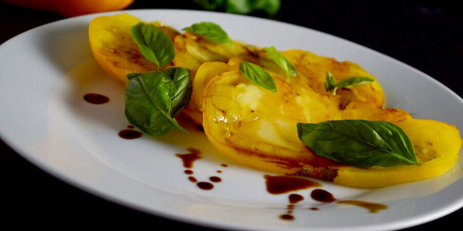 Tomato, Basil and Balsamic Salad