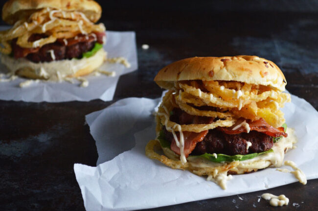White BBQ Bacon Burger