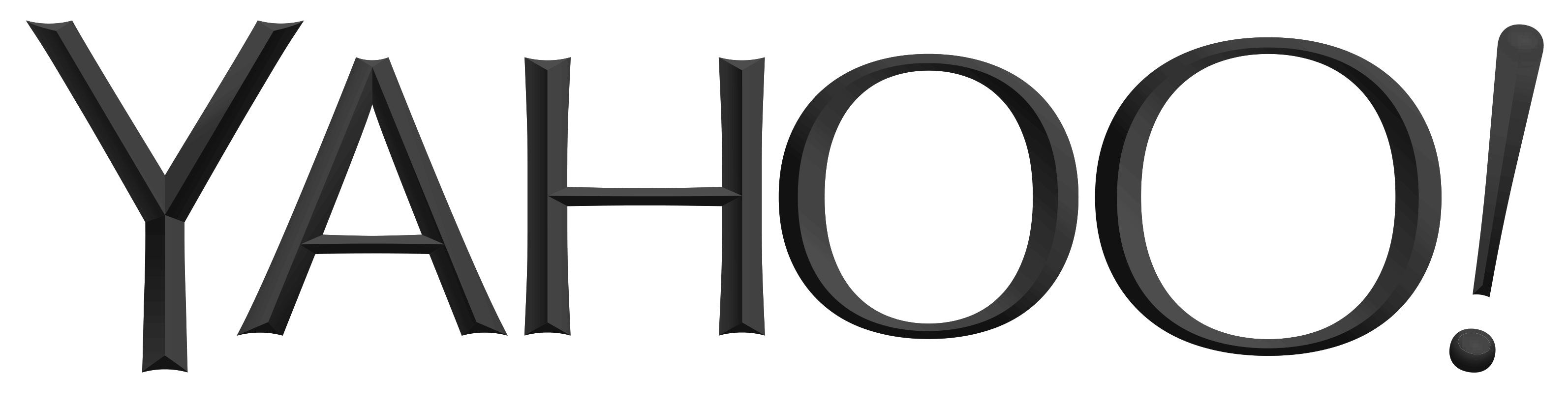 Image result for yahoo logo black and white"