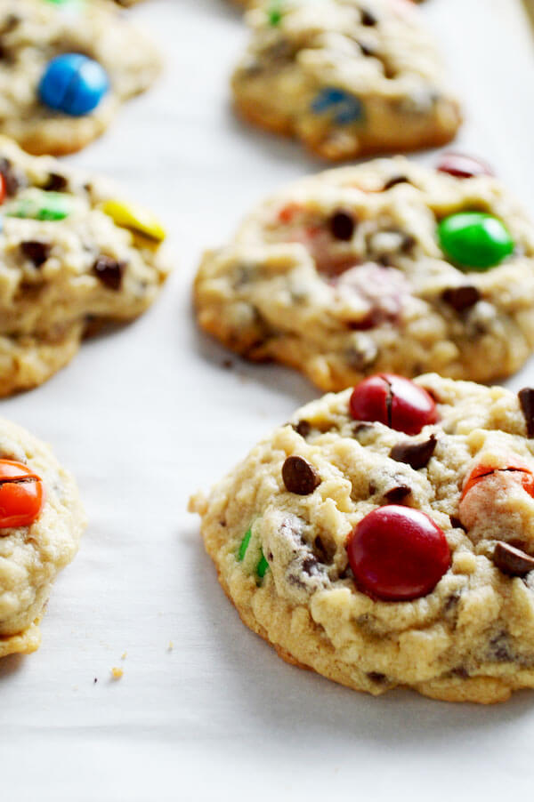 5 Step Peanut Butter Monster Cookies - The DIY Foodie